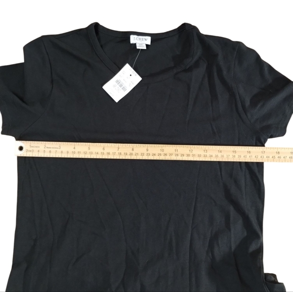 NWT J. Crew Women's Black Short Sleeve Midi T-shirt Dress Size XS Stretch Cotton - Picture 4 of 9